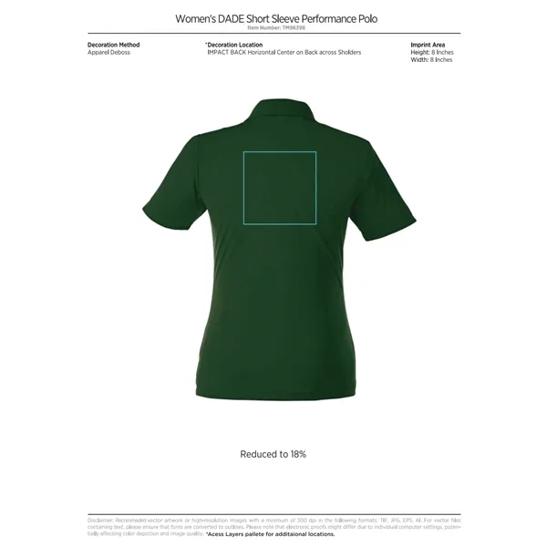 Women's short sleeve polo with wicking finish, UV protection and snag-resistance.... from ASI 66887 PCNA / Trimark