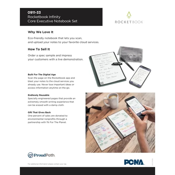 Executive notebook set with 36 pages of synthetic paper, erasable pen,... from ASI 66887 PCNA / Leeds