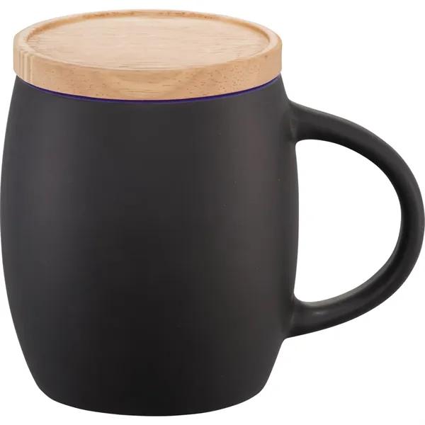 15 oz. ceramic mug with matte finish body and wooden lid... from ASI 66887 PCNA / Leeds
