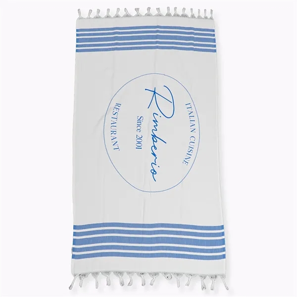 40" x 72"9.6 lb./doz.100% Turkish Cotton peshtemal/beach towel with fringes.... from ASI 79750 Pro Towels