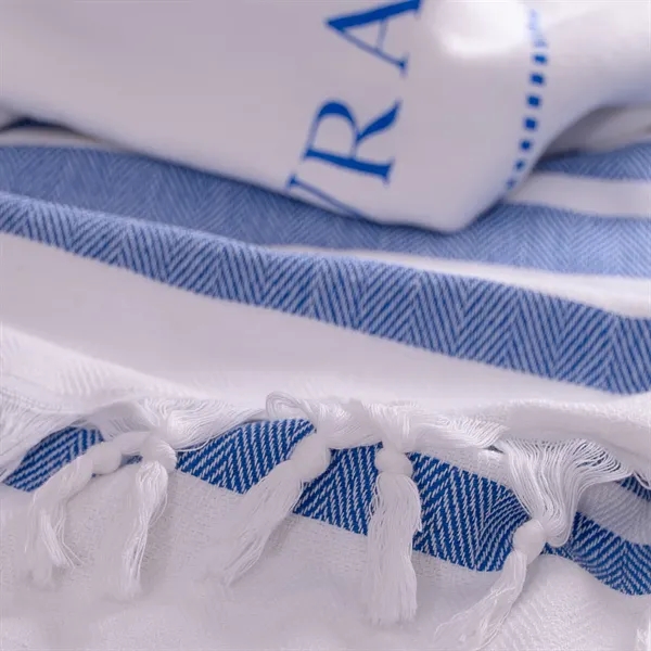 40" x 72"9.6 lb./doz.100% Turkish Cotton peshtemal/beach towel with fringes.... from ASI 79750 Pro Towels