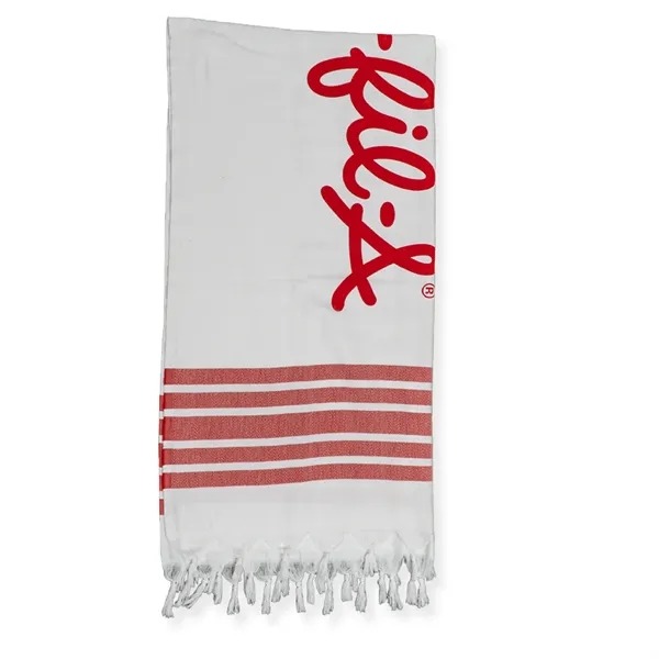 40" x 72"9.6 lb./doz.100% Turkish Cotton peshtemal/beach towel with fringes.... from ASI 79750 Pro Towels
