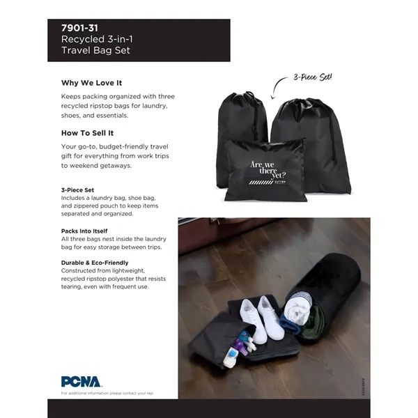 Recycled Travel Bag Set... from ASI 66887 PCNA / Leeds