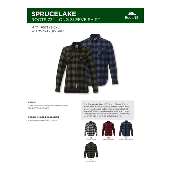 W-SPRUCELAKE Roots73 Long Sleeve Shirt... from ASI 66887 PCNA / Trimark