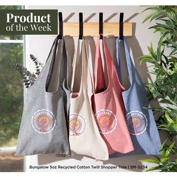 Bungalow 5oz Recycled Cotton Twill Shopper Tote... from ASI 66887 PCNA / Bullet