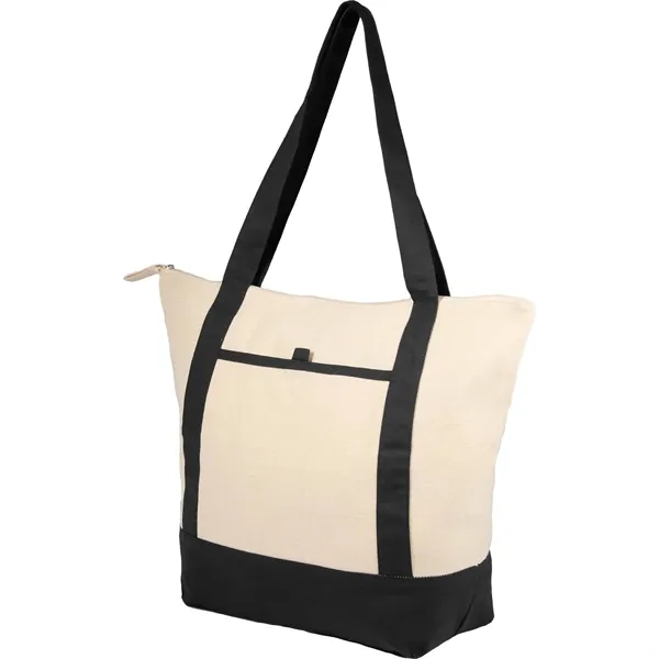 Isle 8oz Organic Cotton Zippered Tote... from ASI 66887 PCNA / Bullet