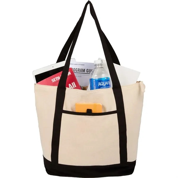 Isle 8oz Organic Cotton Zippered Tote... from ASI 66887 PCNA / Bullet