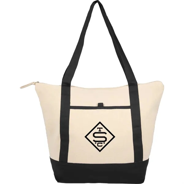 Isle 8oz Organic Cotton Zippered Tote... from ASI 66887 PCNA / Bullet