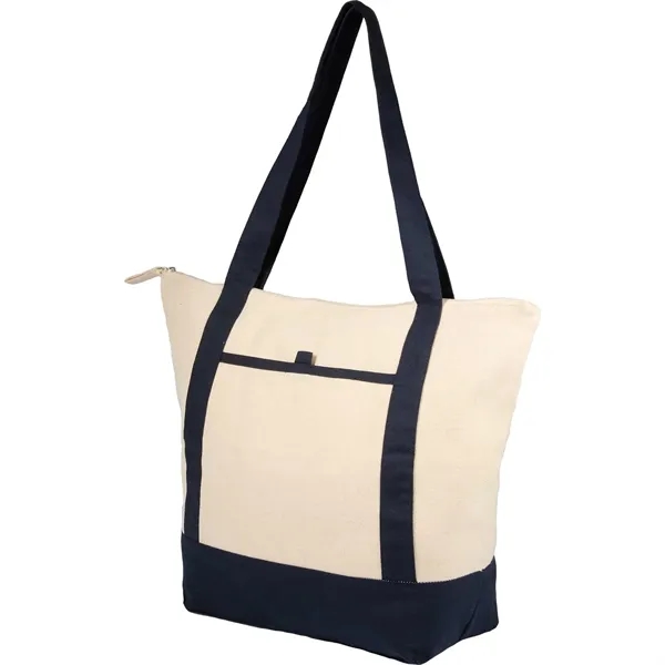 Isle 8oz Organic Cotton Zippered Tote... from ASI 66887 PCNA / Bullet