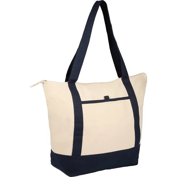 Isle 8oz Organic Cotton Zippered Tote... from ASI 66887 PCNA / Bullet