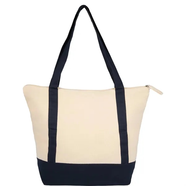 Isle 8oz Organic Cotton Zippered Tote... from ASI 66887 PCNA / Bullet