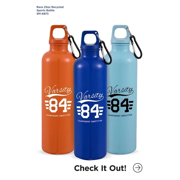 Race 25oz Recycled Bottle with Carabiner... from ASI 66887 PCNA / Bullet