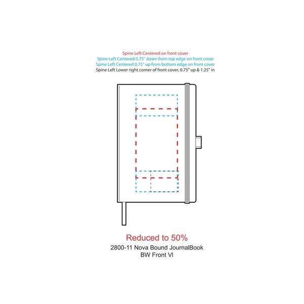 5.5" x 8.5" bound journal with faux leather hard cover and... from ASI 66887 PCNA / Leeds