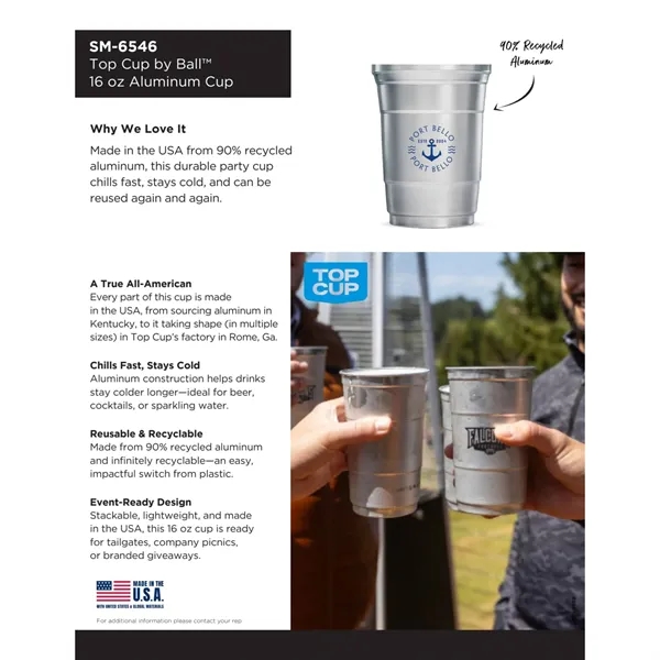 Top Cup Aluminum Cup 16oz.... from ASI 66887 PCNA / Bullet
