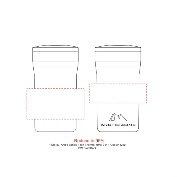 2-in-1, 12 oz. double wall insulated stainless steel cooler with lid.... from ASI 66887 PCNA / Leeds