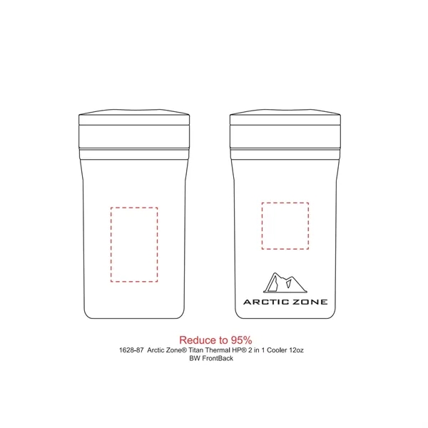 2-in-1, 12 oz. double wall insulated stainless steel cooler with lid.... from ASI 66887 PCNA / Leeds