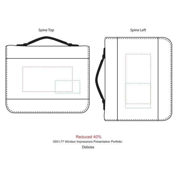 Zippered portfolio with writing pad, pen loop, two document pockets, business... from ASI 66887 PCNA / Leeds