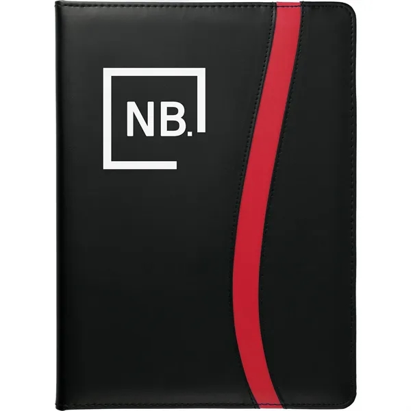 Padfolio with 30 ruled page notepad, inside file pocket card slots... from ASI 66887 PCNA / Bullet