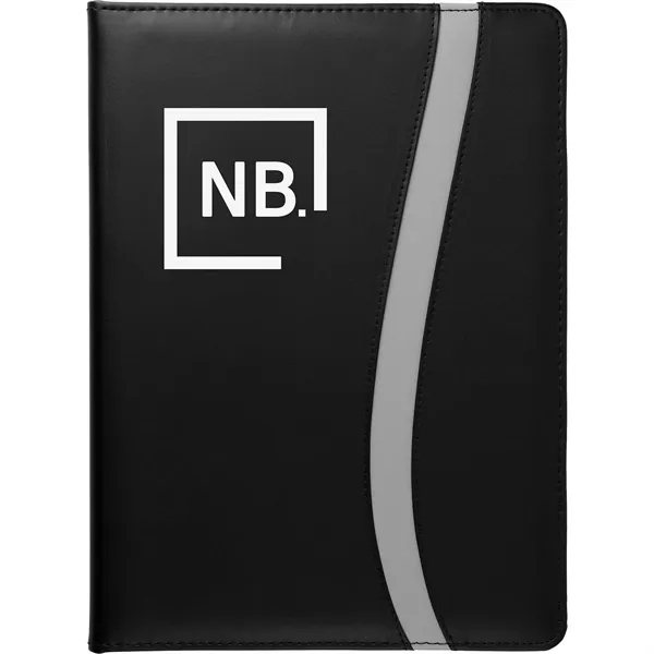 Padfolio with 30 ruled page notepad, inside file pocket card slots... from ASI 66887 PCNA / Bullet