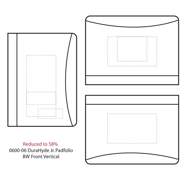 Zippered pad folio with interior organizer, front pocket, elastic pen loop... from ASI 66887 PCNA / Leeds