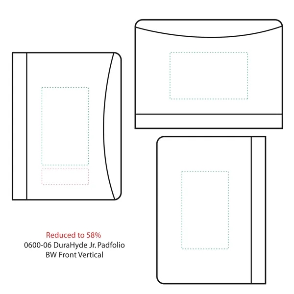 Zippered pad folio with interior organizer, front pocket, elastic pen loop... from ASI 66887 PCNA / Leeds