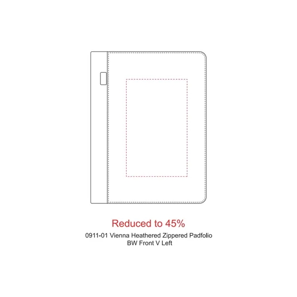 Leather zippered pad folio with writing pad, interior organizer, gusseted file... from ASI 66887 PCNA / Leeds