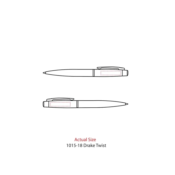 Twist-action ballpoint pen with black ink and rubber coated bottom barrel.... from ASI 66887 PCNA / Leeds