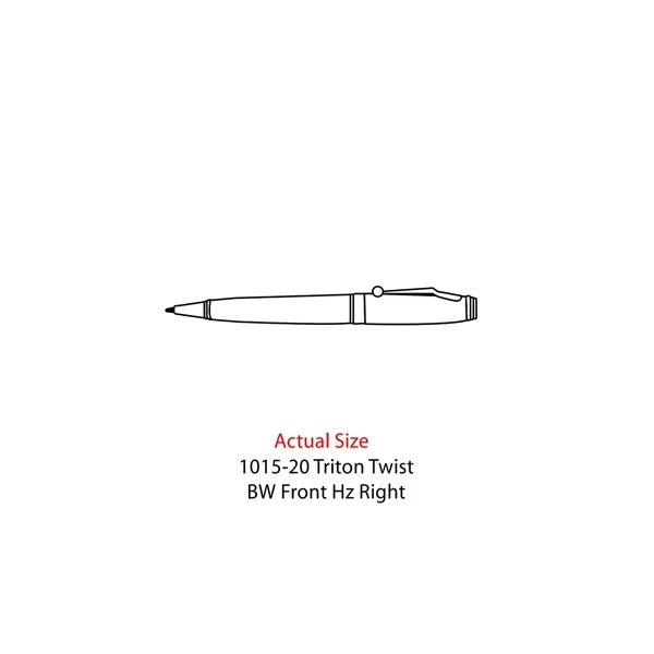 Twist-action ballpoint pen with chrome accents and black ink.... from ASI 66887 PCNA / Leeds