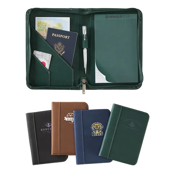 Zippered padfolio features contrast stitching and interior organizer section. Compact and... from ASI 86565 Seville Gear