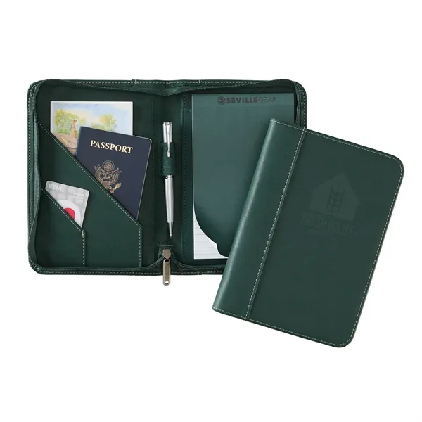 Zippered padfolio features contrast stitching and interior organizer section. Compact and... from ASI 86565 Seville Gear