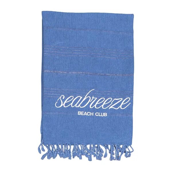 34x67 7.8 lb./doz. 100% Turkish Cotton peshtemal towel with fringes.... from ASI 79750 Pro Towels