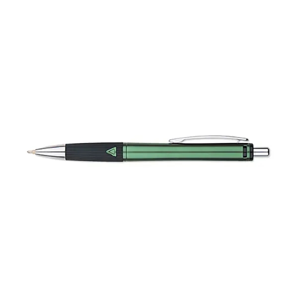 Matte barrel finish, retractable action pen with detailed ribbed rubber grip.... from ASI 98360 WOWLine