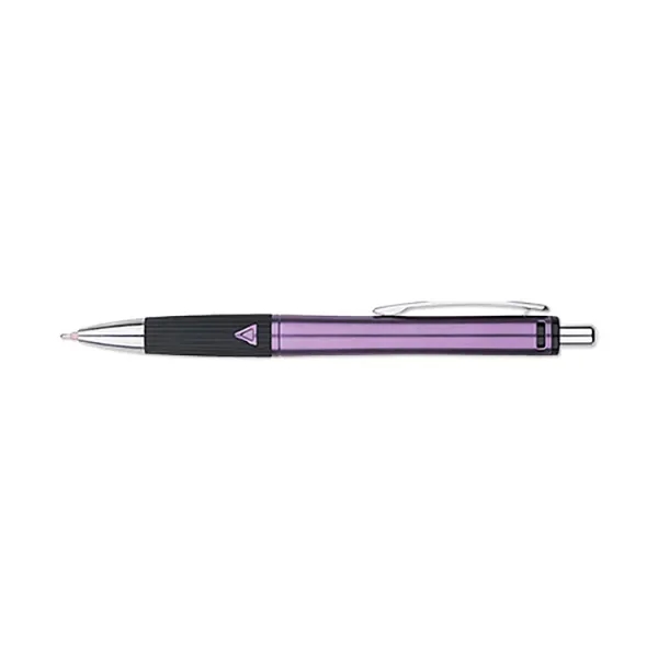 Matte barrel finish, retractable action pen with detailed ribbed rubber grip.... from ASI 98360 WOWLine