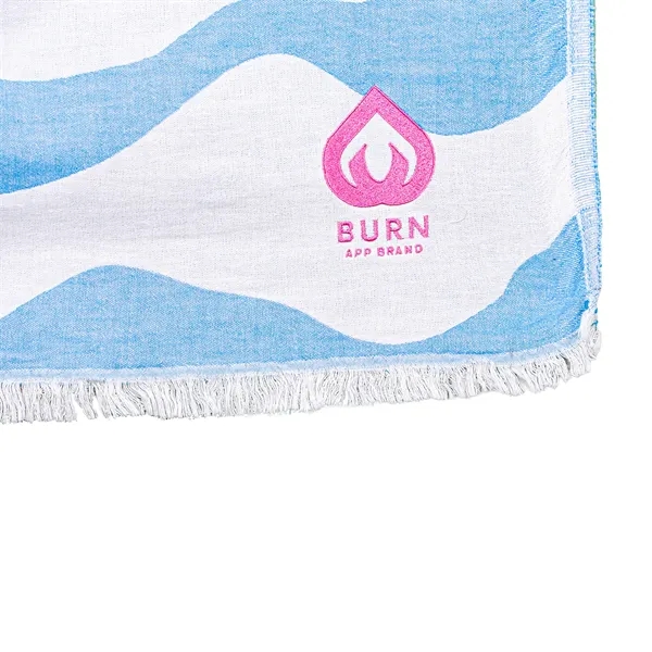 34x72 9.6 lb./doz. 100% Turkish Cotton peshtemal towel with fringes.... from ASI 79750 Pro Towels