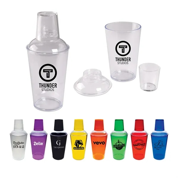 Three-piece cocktail shaker in your choice of 9 stock body colors... from ASI 98360 WOWLine