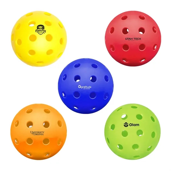 40 hole pickleball designed for outdoor play.... from ASI 63549 Jornik Manufacturing Corp