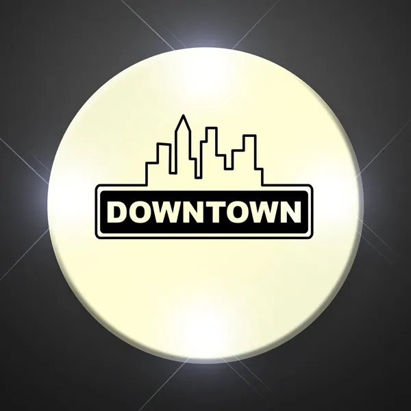 In-stock round shape flashing lights pin with logo.... from ASI 34194 ALightPromos / Alight Promotional Products