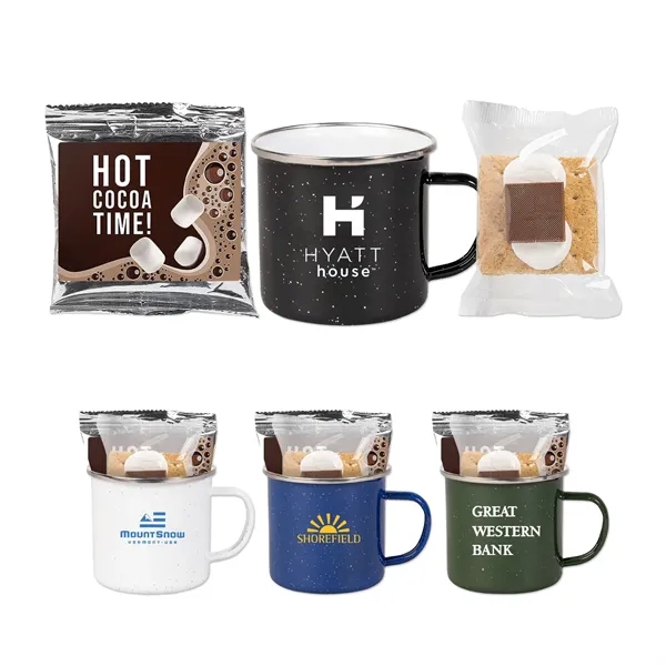 16 oz enamel camping mug with hot cocoa pack and a... from ASI 98360 WOWLine
