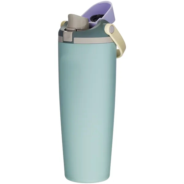 30 oz insulated stainless steel bottle with FreeSip straw lid, push-button... from ASI 51197 ETS Express, LLC