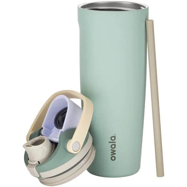 30 oz insulated stainless steel bottle with FreeSip straw lid, push-button... from ASI 51197 ETS Express, LLC