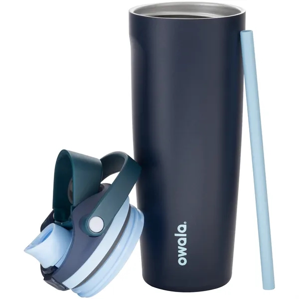 30 oz insulated stainless steel bottle with FreeSip straw lid, push-button... from ASI 51197 ETS Express, LLC