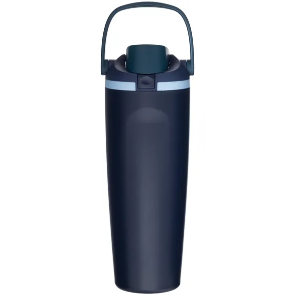 30 oz insulated stainless steel bottle with FreeSip straw lid, push-button... from ASI 51197 ETS Express, LLC