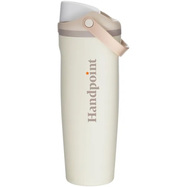 30 oz insulated stainless steel bottle with FreeSip straw lid, push-button... from ASI 51197 ETS Express, LLC