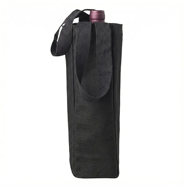 Single wine bottle canvas tote bag with 1 color silkscreen imprint... from ASI 37218 Athena Promo (tm)