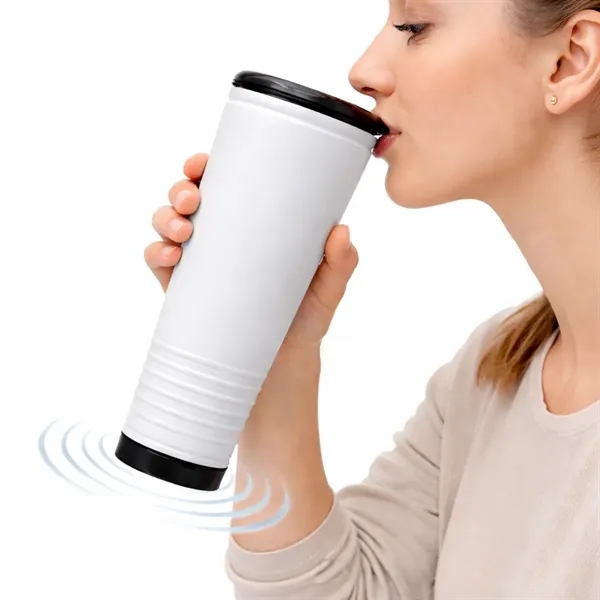 23oz insulated tumbler with a built-in cheering horn that lets fans... from ASI 38120 Ball Pro / Diversified Quality Kitchenware