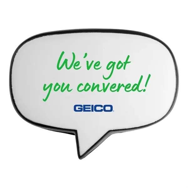 Speech bubble shaped stress reliever made of polyurethane foam.... from ASI 34415 Alpi International LTD