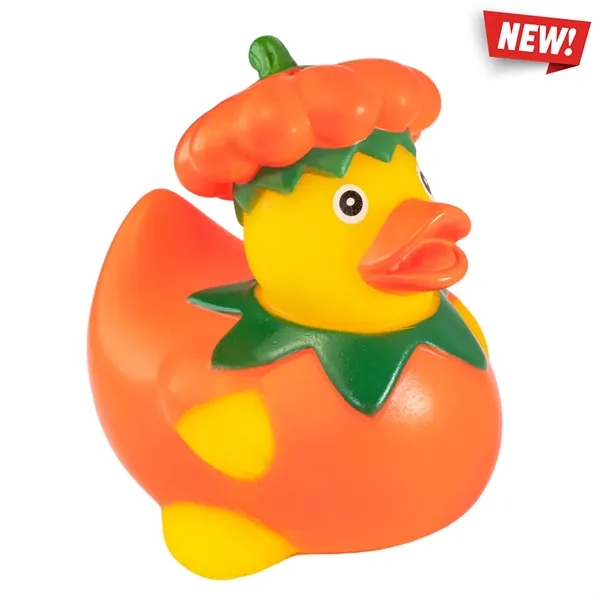 3" x 3" x 3.25" pumpkin themed rubber duck.... from ASI 34415 Alpi International LTD