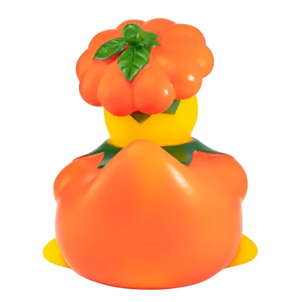 3" x 3" x 3.25" pumpkin themed rubber duck.... from ASI 34415 Alpi International LTD