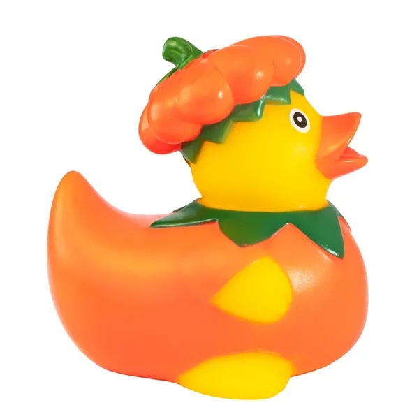 3" x 3" x 3.25" pumpkin themed rubber duck.... from ASI 34415 Alpi International LTD