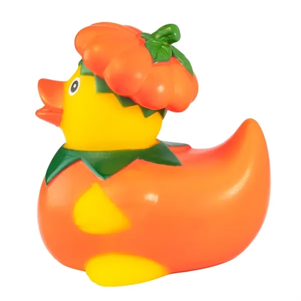 3" x 3" x 3.25" pumpkin themed rubber duck.... from ASI 34415 Alpi International LTD